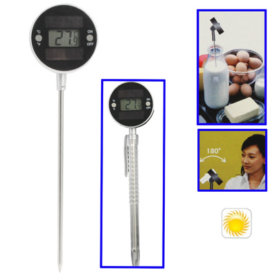 Digital Solar Kitchen Food Cooking Thermometer Probe